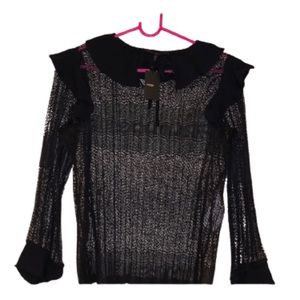 NWT: Maje Lauzane Knit Mesh Top